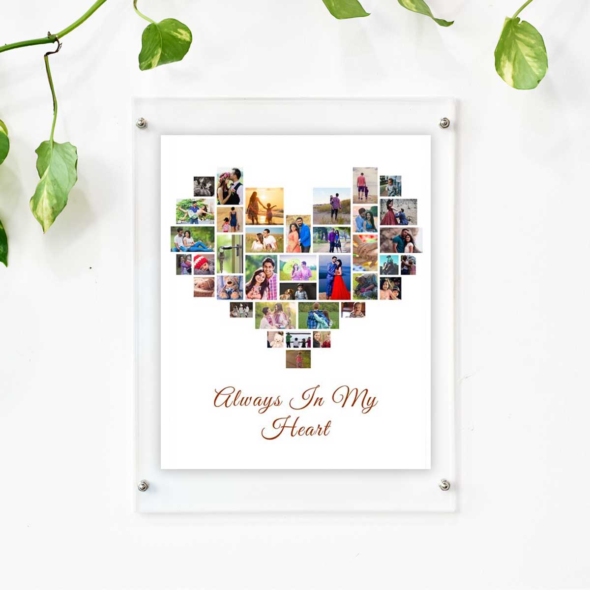 Personalized Always in my Heart Poster Frame