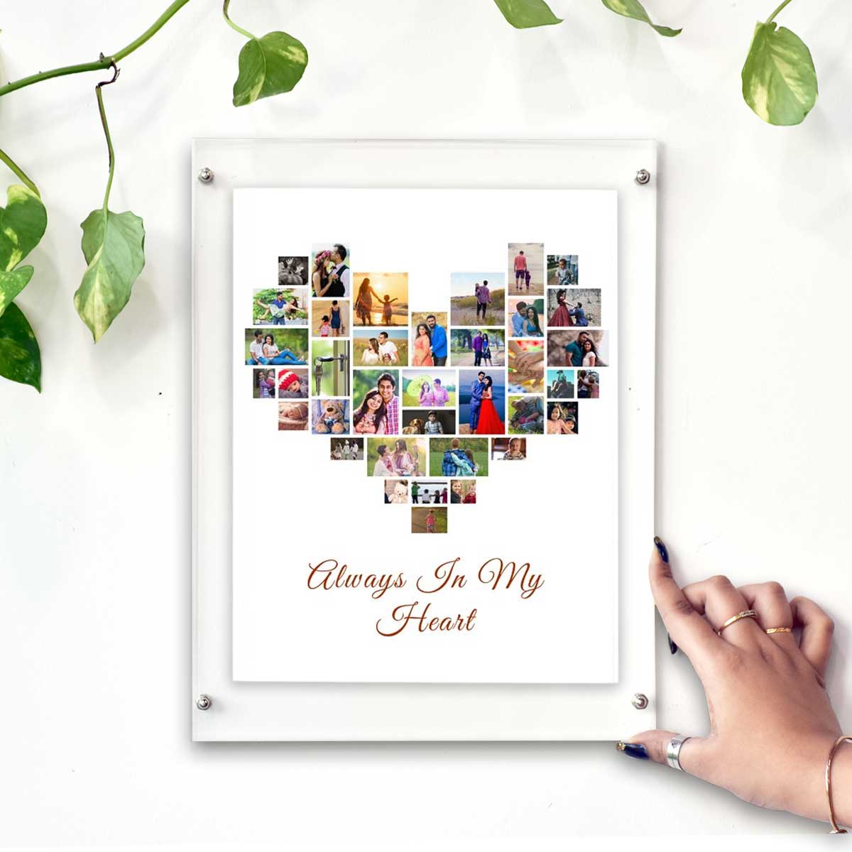 Personalized Always in my Heart Poster Frame