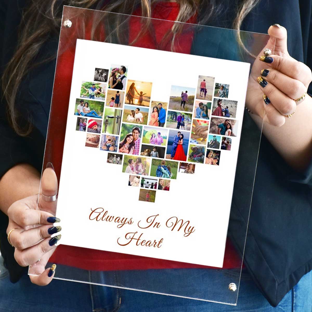 Personalized Always in my Heart Poster Frame