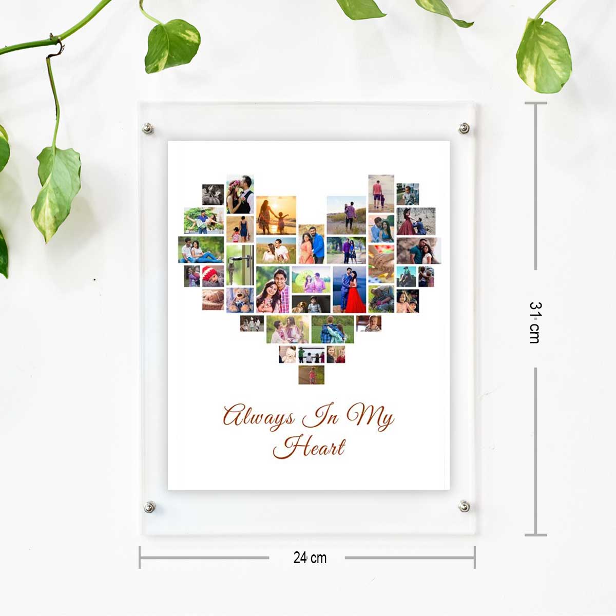 Personalized Always in my Heart Poster Frame