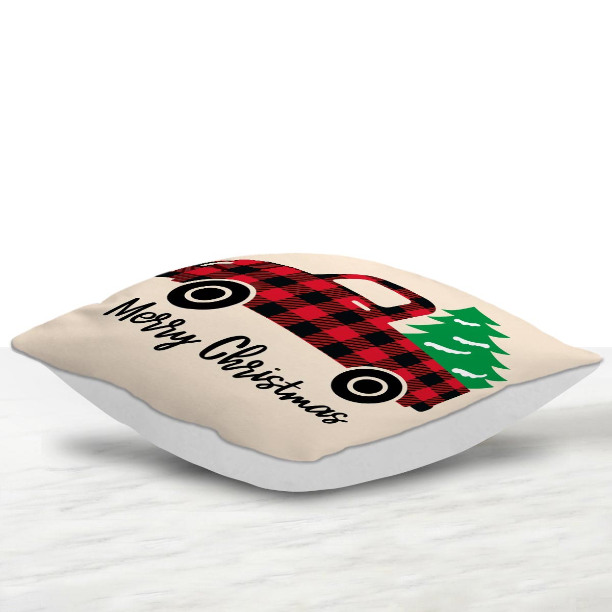 Chiristmas car velvet cushion