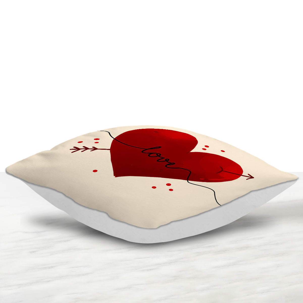 big heart love cushion