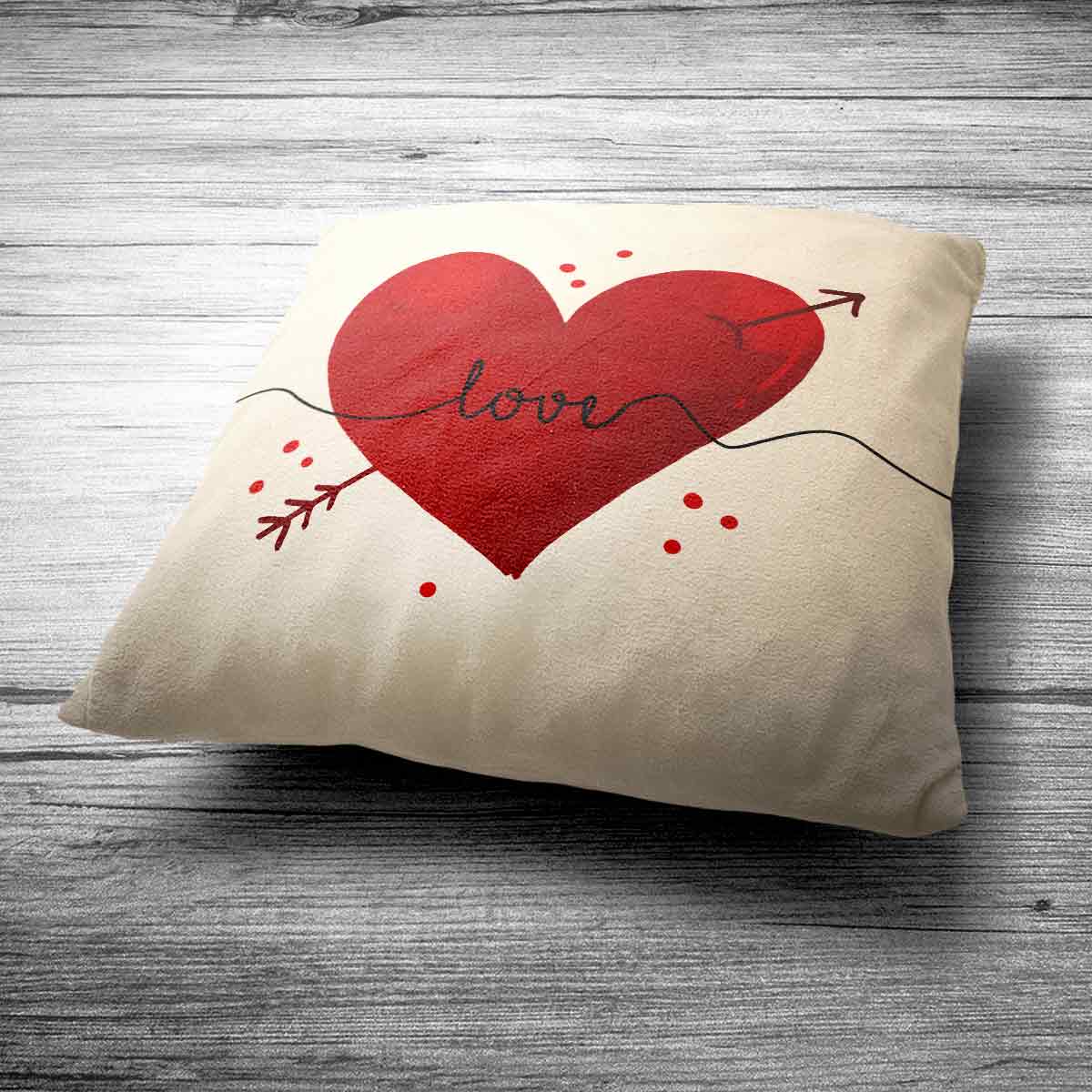 big heart love cushion