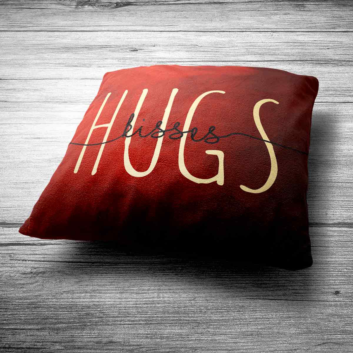 red Hug velvet Cushion