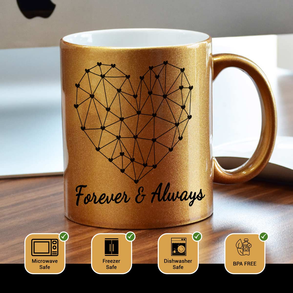 Forever & Always Coffee Mug Gift For Couple, Bf, Gf