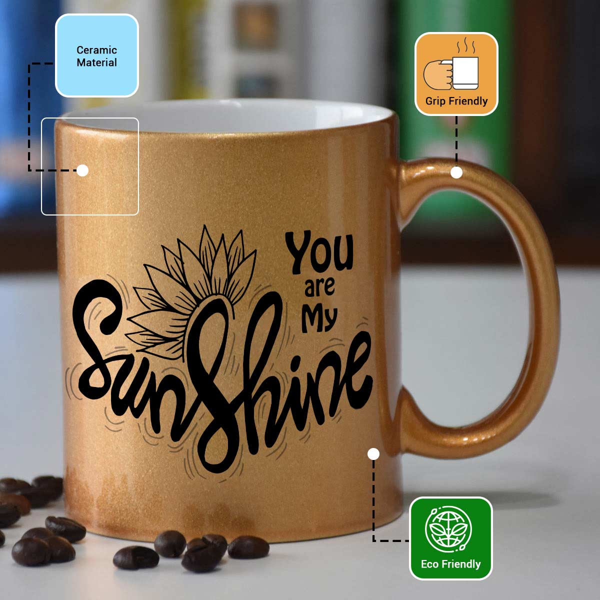 You Are My Sunshine Coffee Mug Gift For Friends, Couple, Bf, Gf