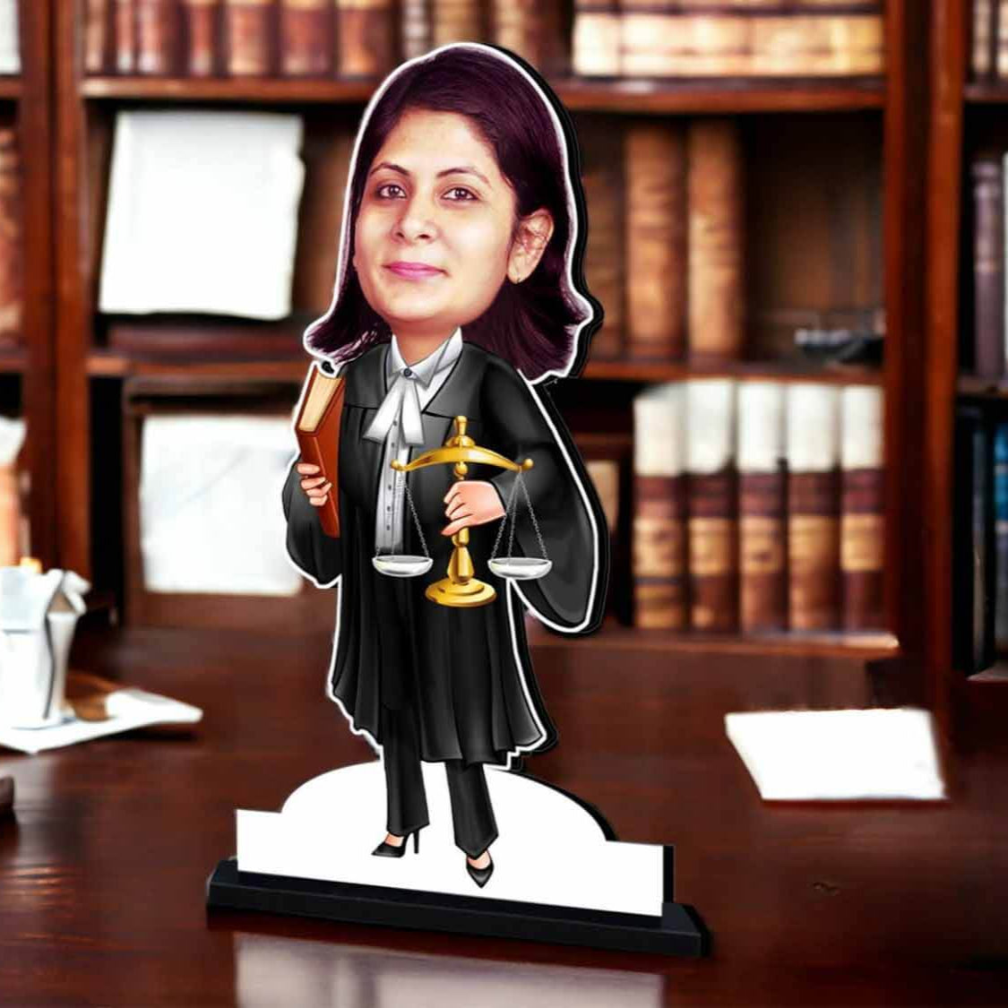 Customized Lawyer Caricature Gift For Female Lawyers