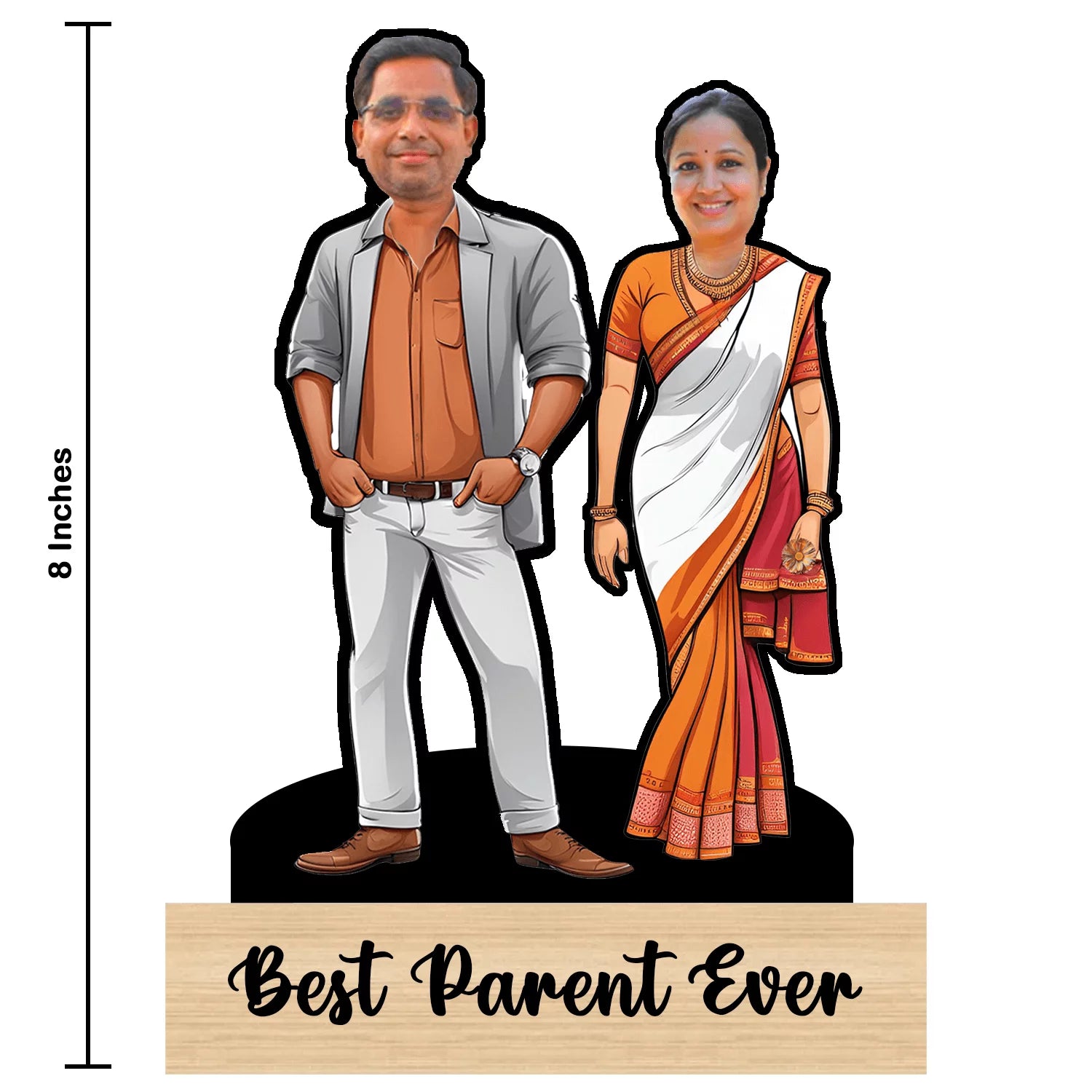Custom Caricature For Parents – Personalized 3D Gift