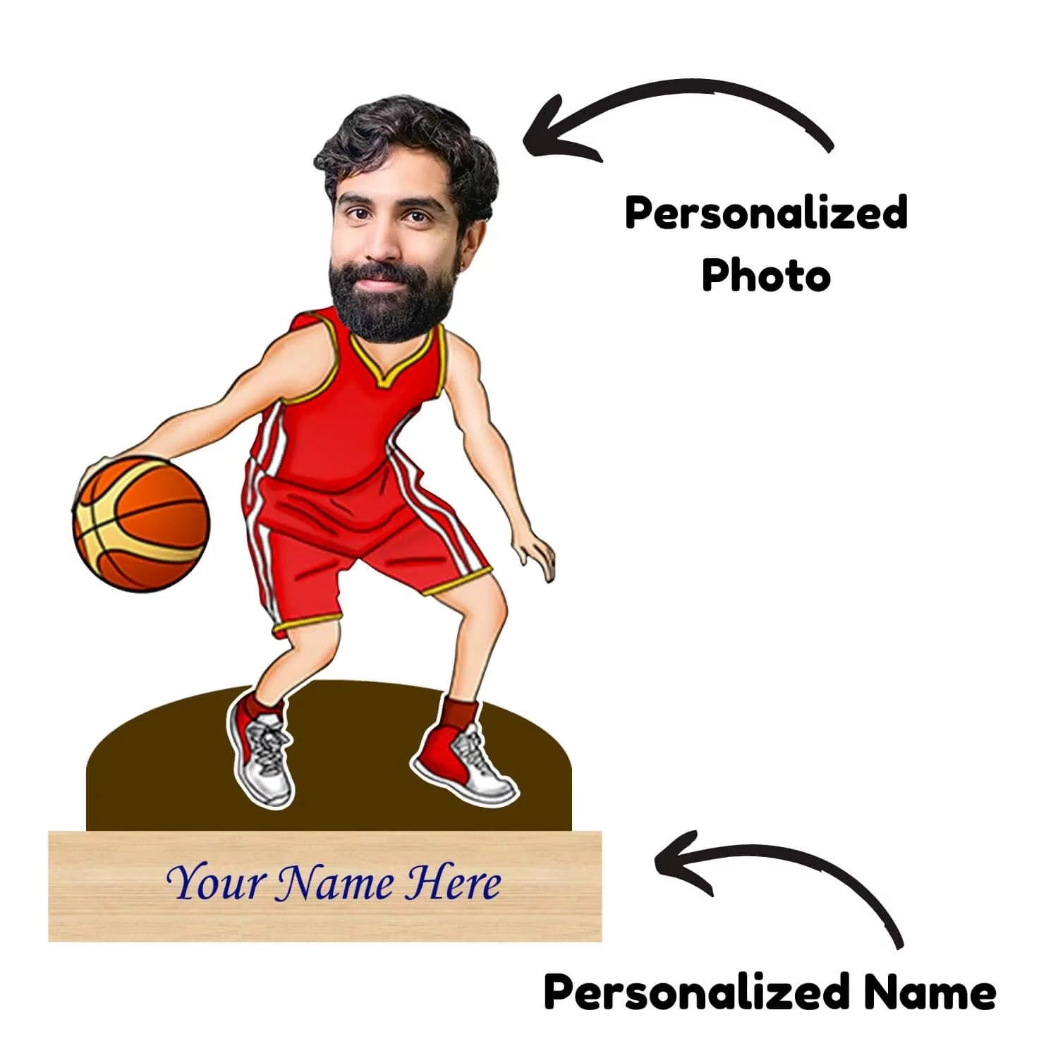 Basket Ball Player Personalized Caricature for Men