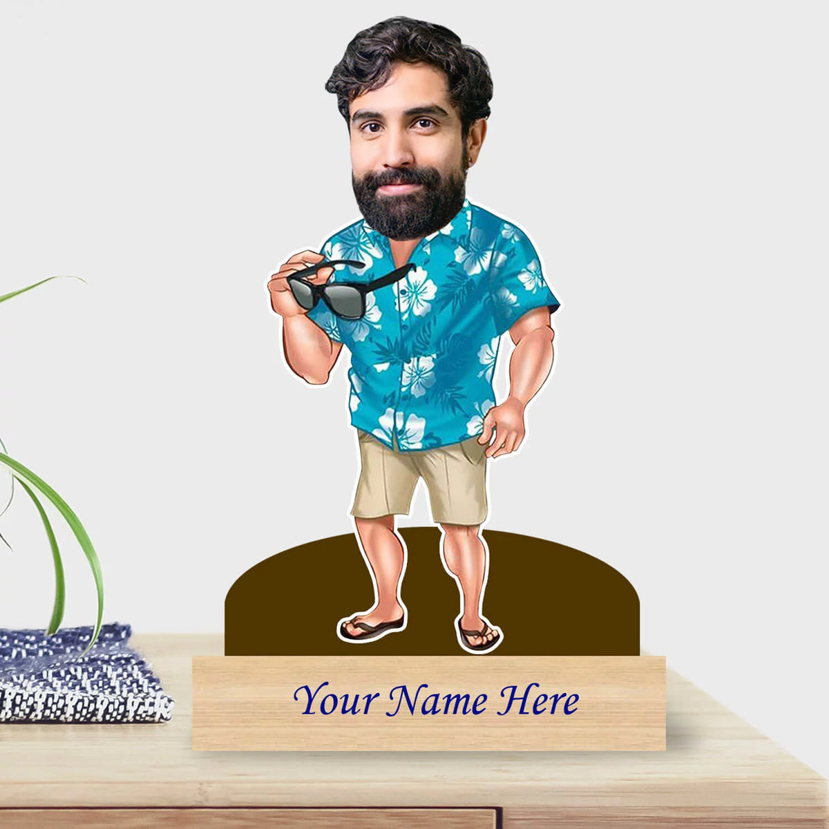 Personalized Caricature for Cool Man with Custom Name