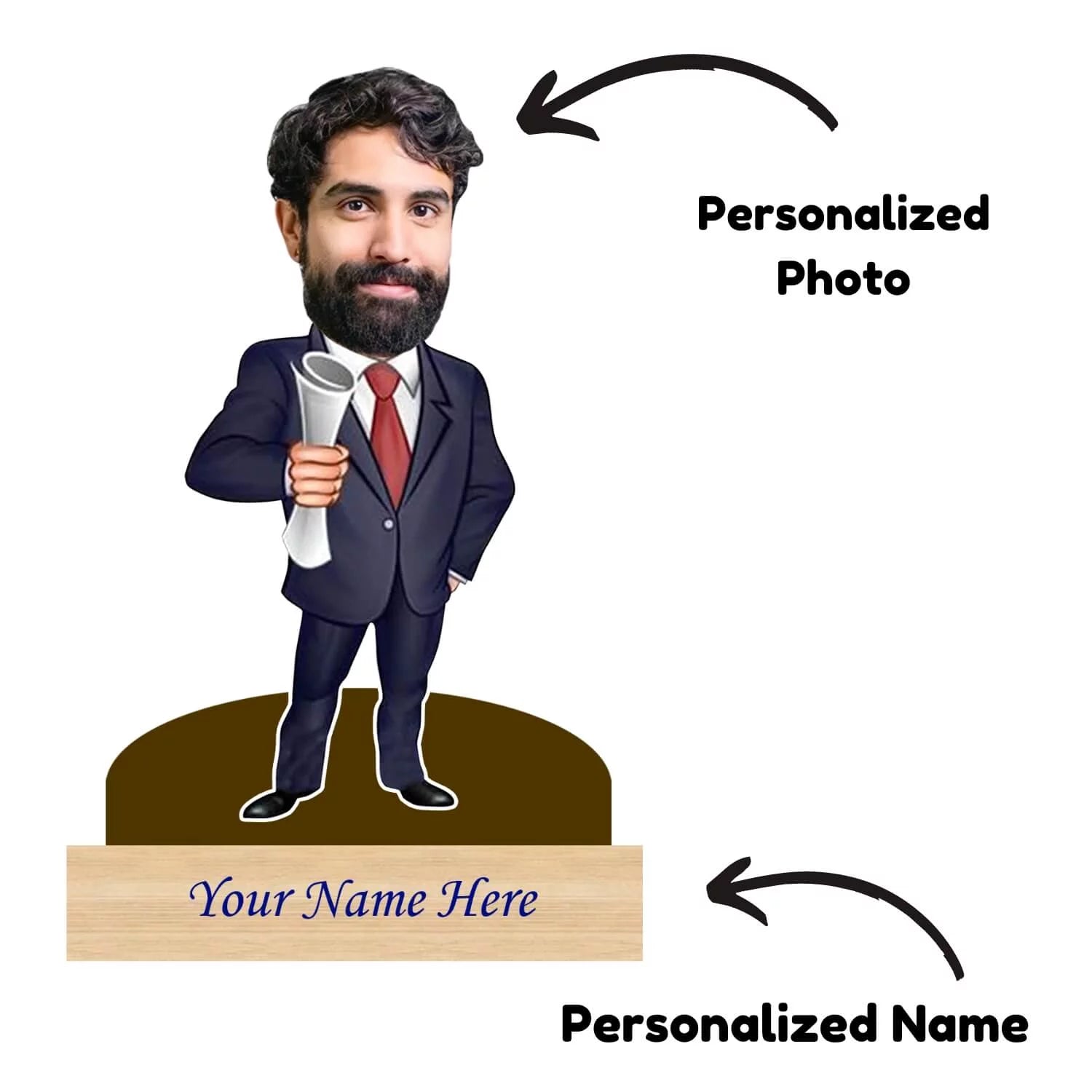 Personalized Caricature for Engineer with Custom Name