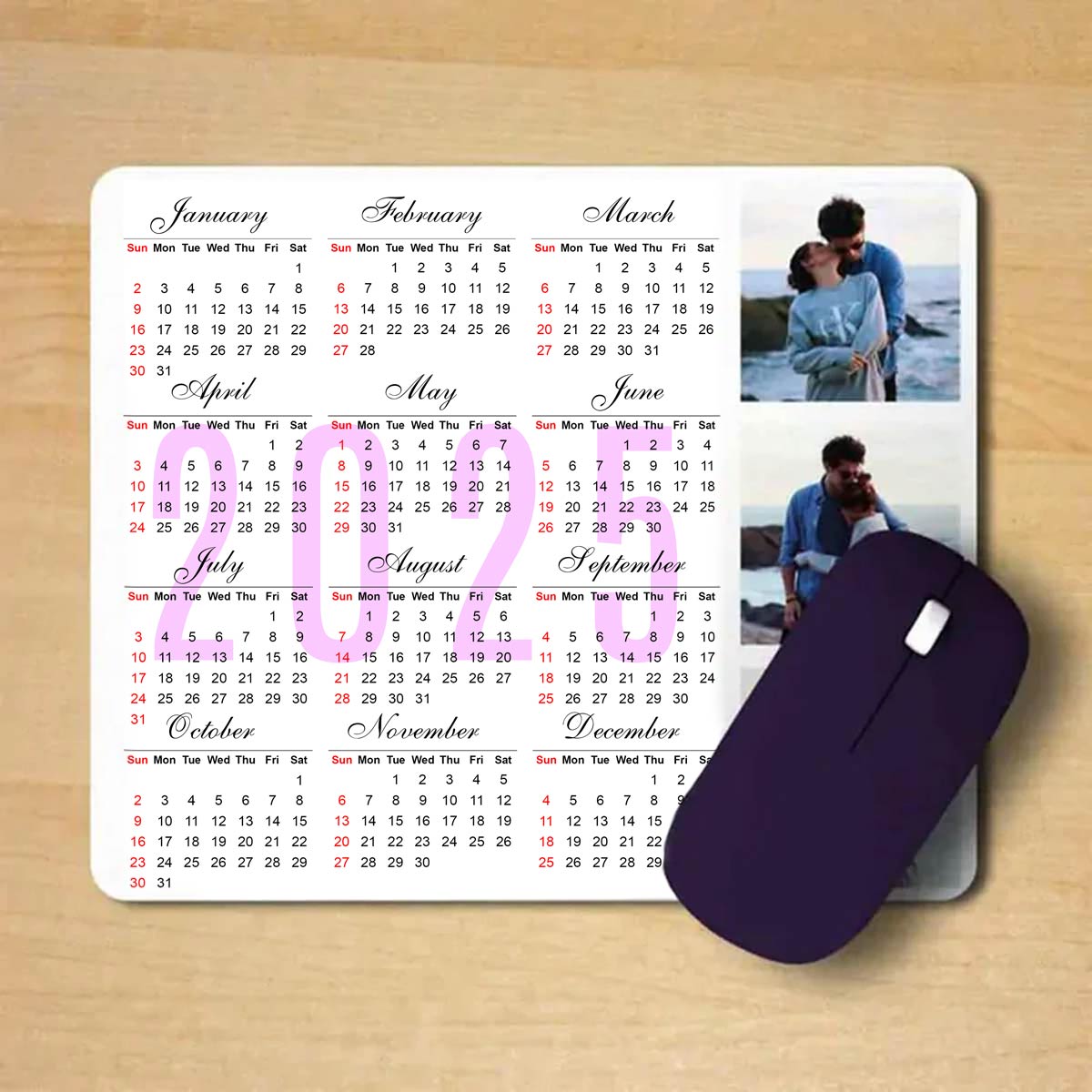 Personalised Photo Calender Mouse Pad