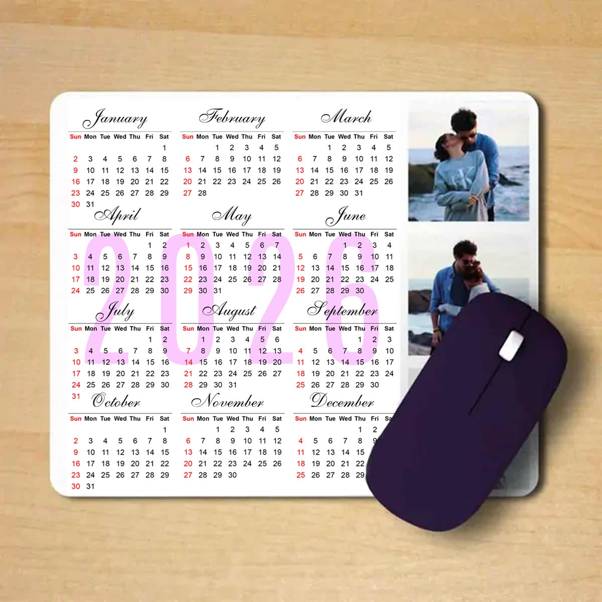 Personalised Photo Calender Mouse Pad