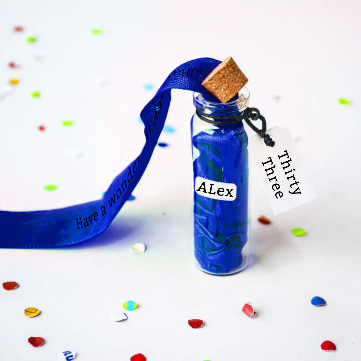 Ribbon In A Bottle - Birthday Milestone