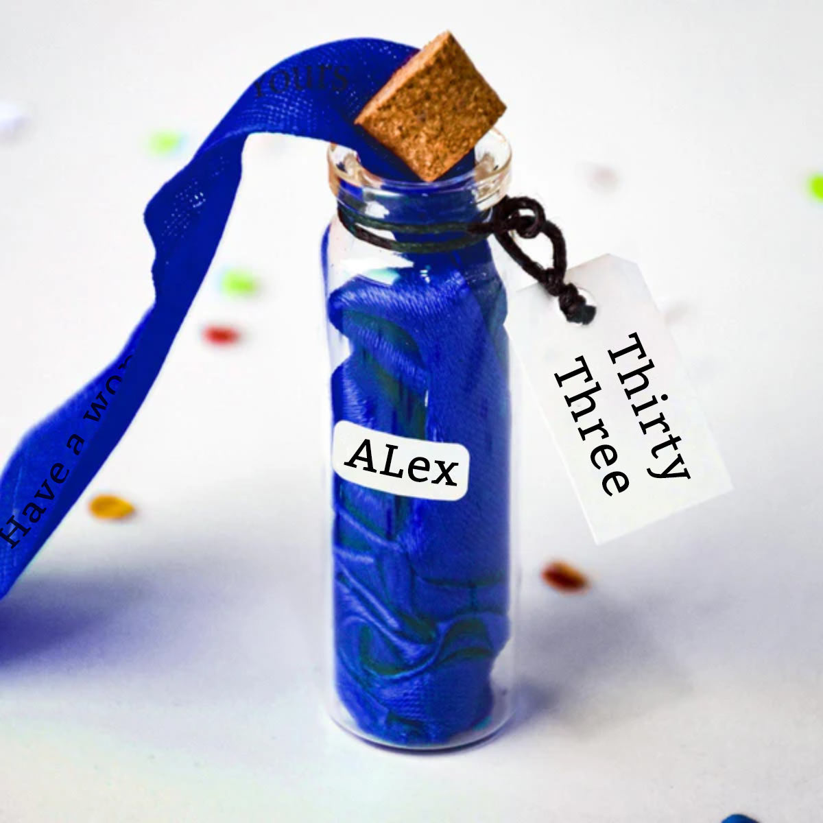 Ribbon In A Bottle - Birthday Milestone