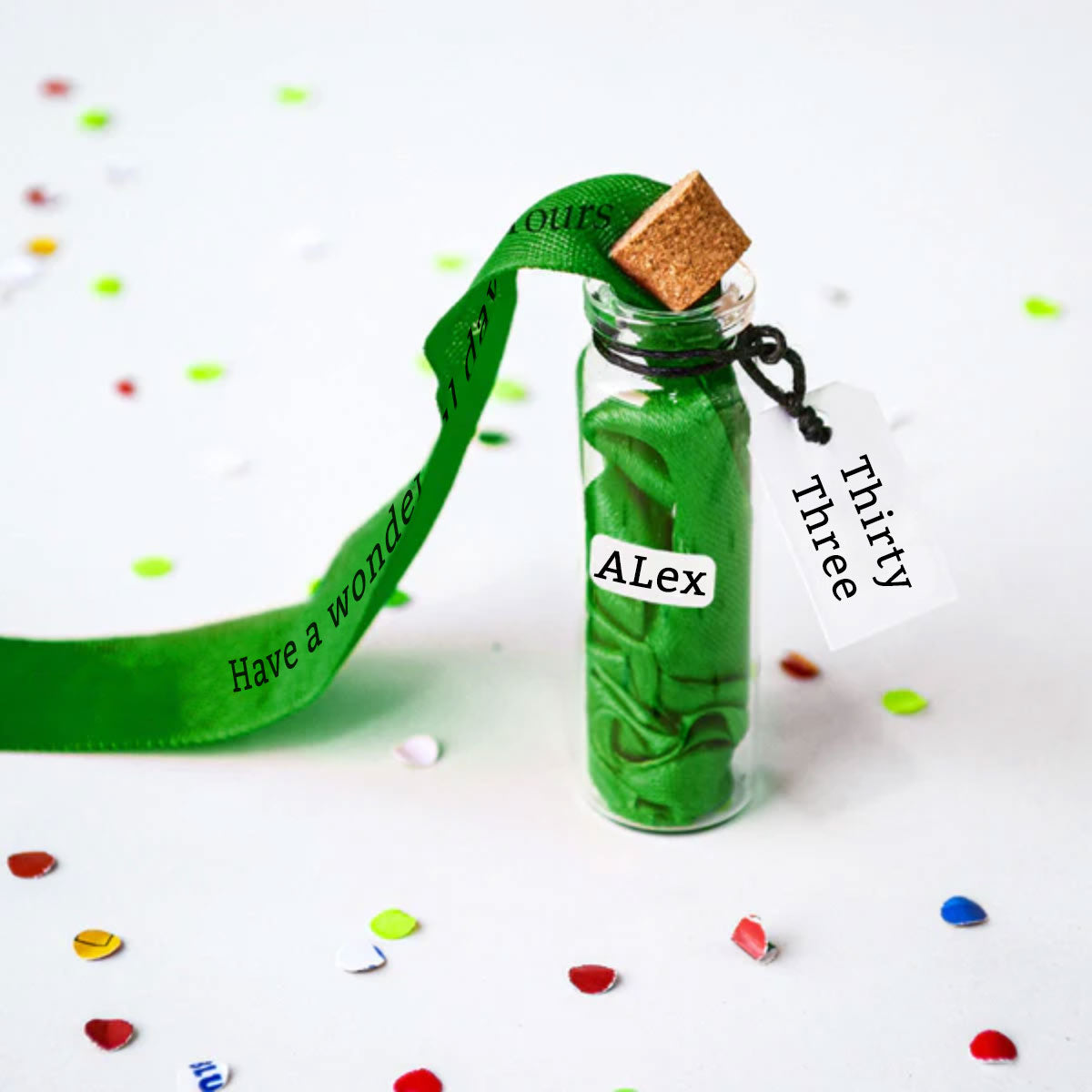 Ribbon In A Bottle - Birthday Milestone
