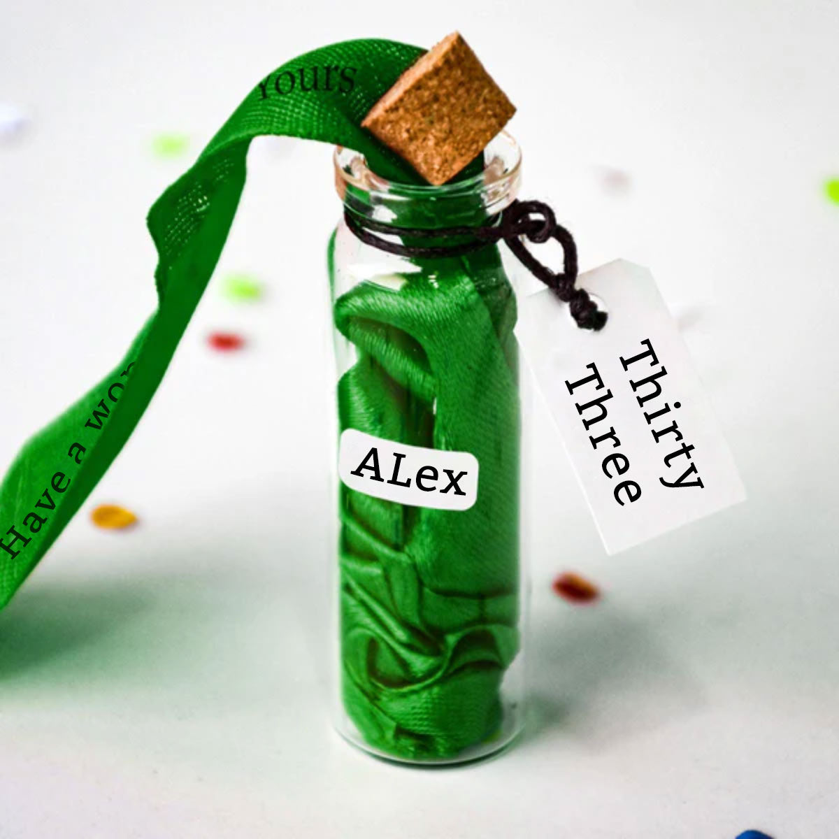 Ribbon In A Bottle - Birthday Milestone