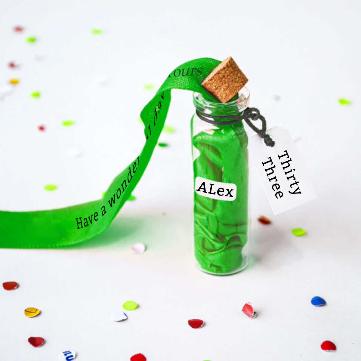 Ribbon In A Bottle - Birthday Milestone