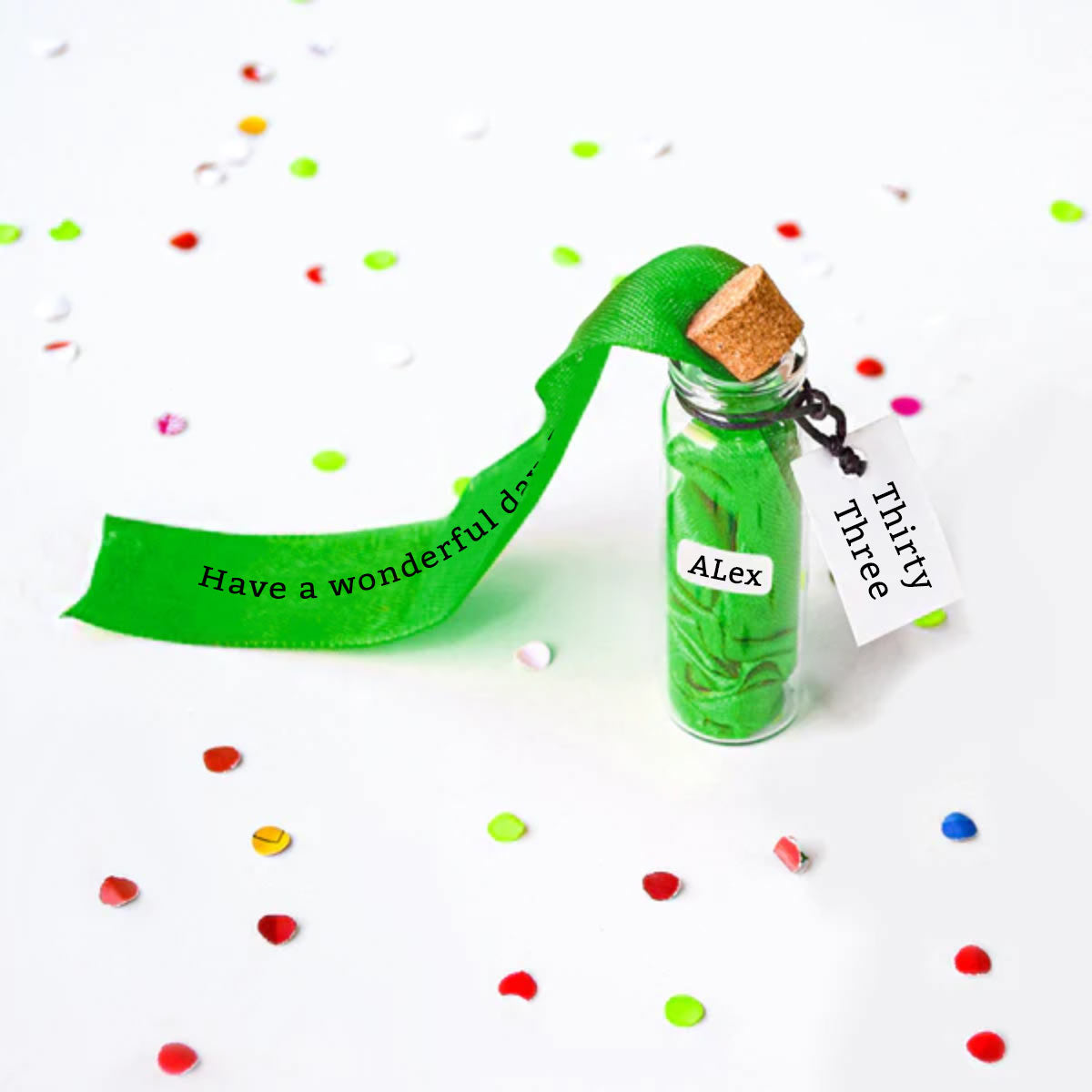 Ribbon In A Bottle - Birthday Milestone