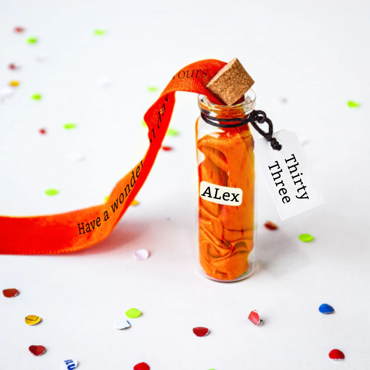 Ribbon In A Bottle - Birthday Milestone