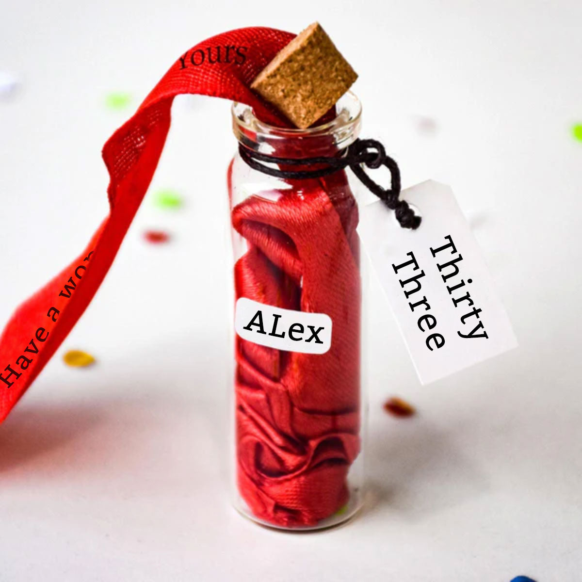 Ribbon In A Bottle - Birthday Milestone