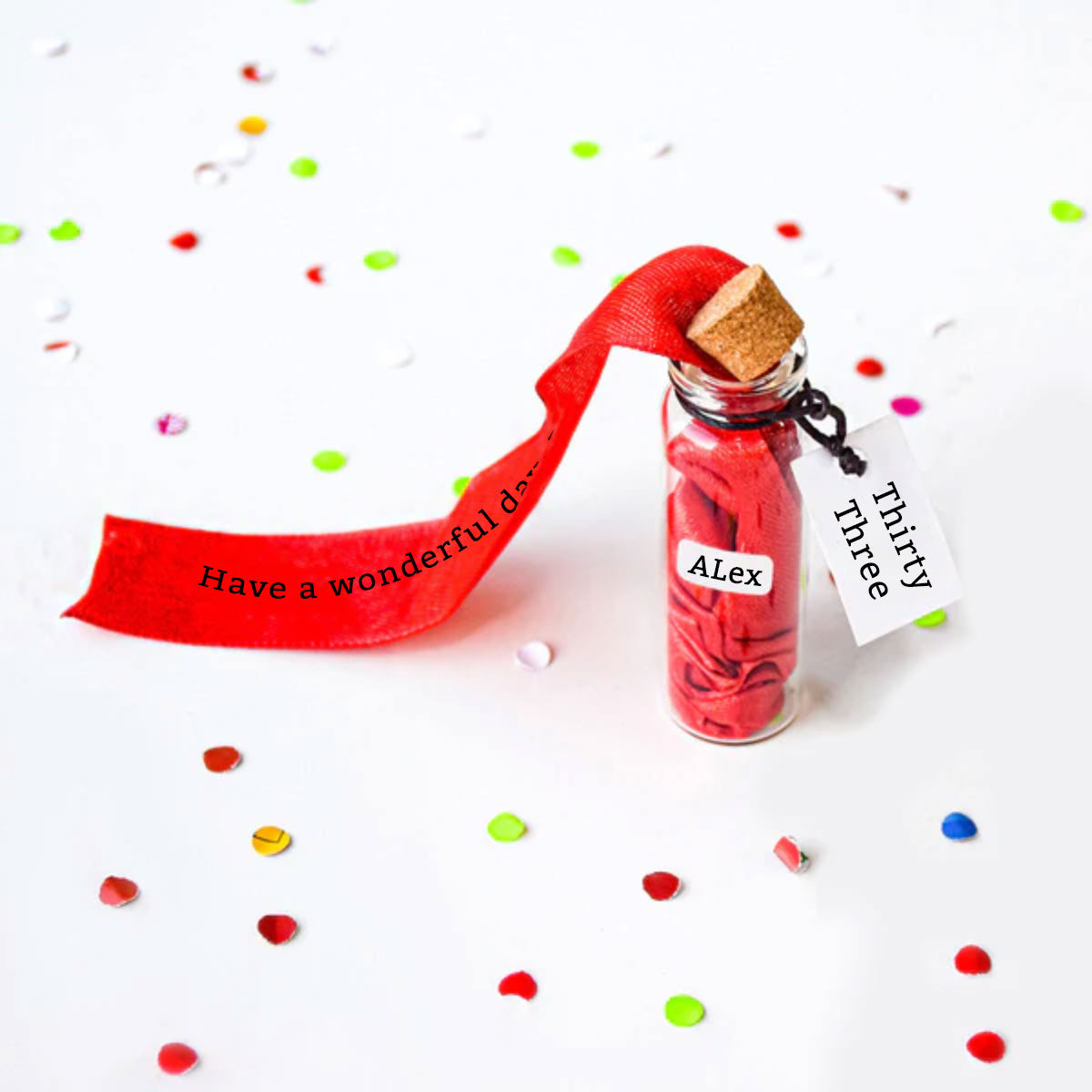 Ribbon In A Bottle - Birthday Milestone