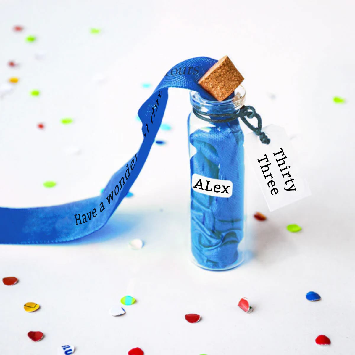 Ribbon In A Bottle - Birthday Milestone