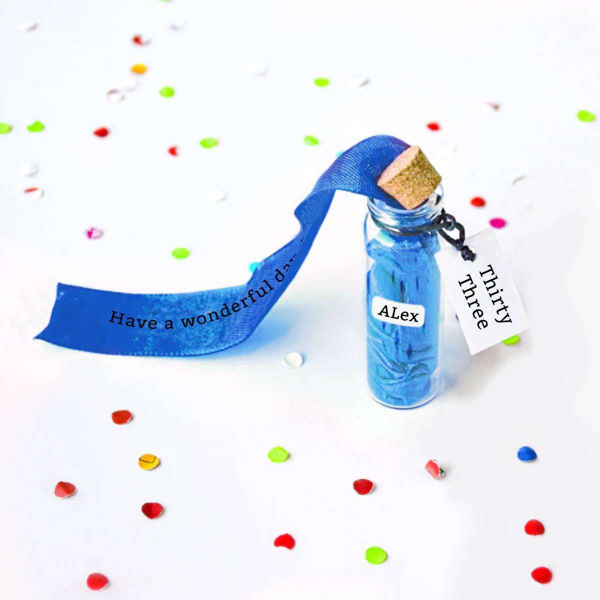 Ribbon In A Bottle - Birthday Milestone