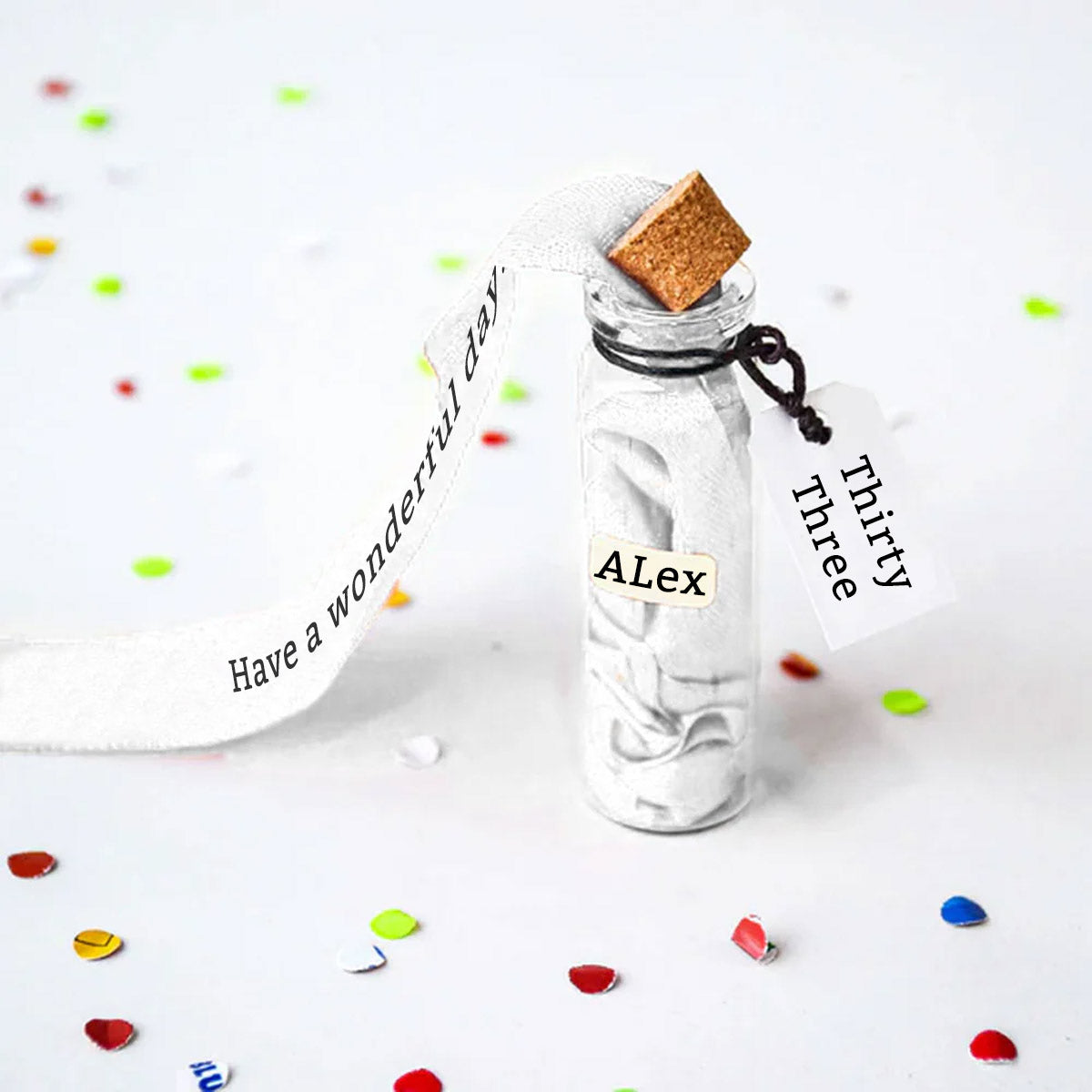 Ribbon In A Bottle - Birthday Milestone