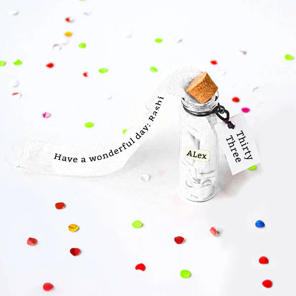 Ribbon In A Bottle - Birthday Milestone