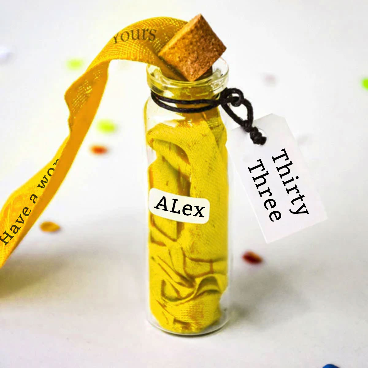 Ribbon In A Bottle - Birthday Milestone