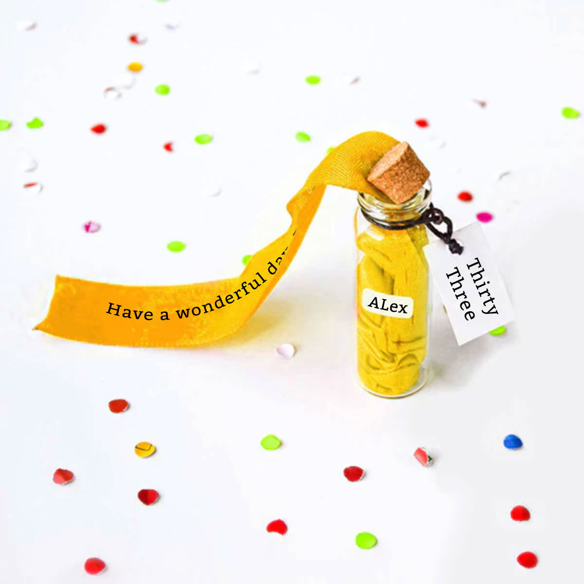 Ribbon In A Bottle - Birthday Milestone