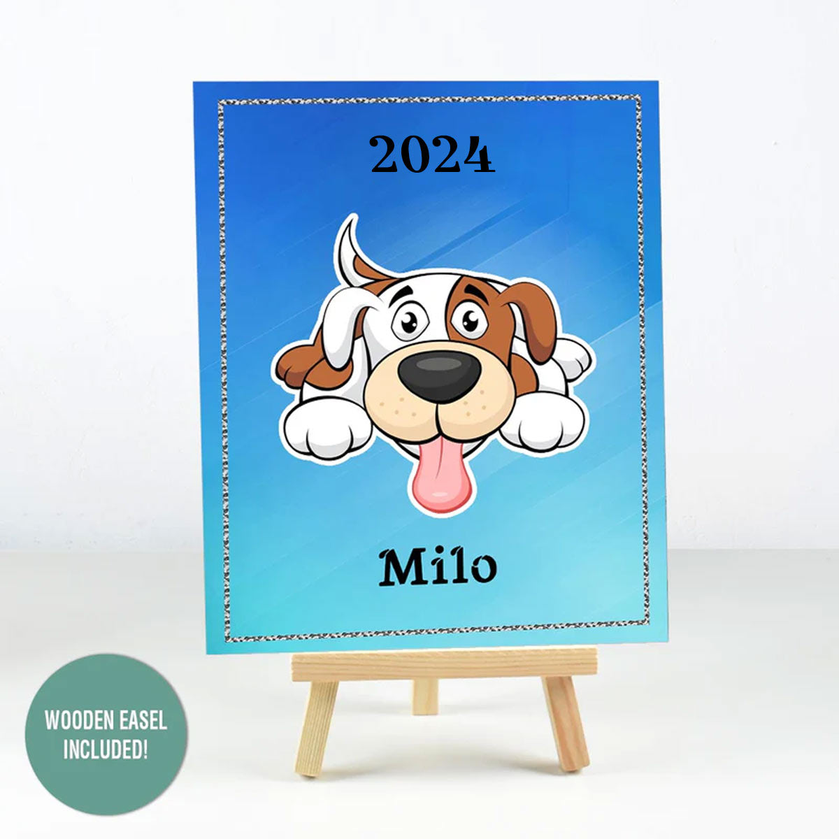 Personalised Dog Easel Calendar