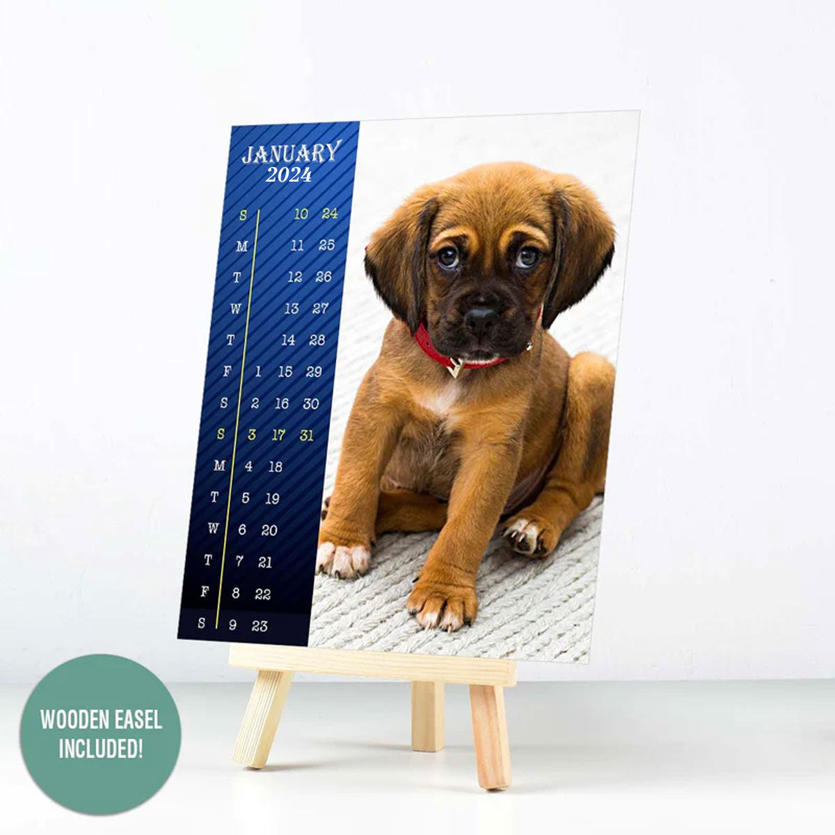 Personalised Dog Easel Calendar