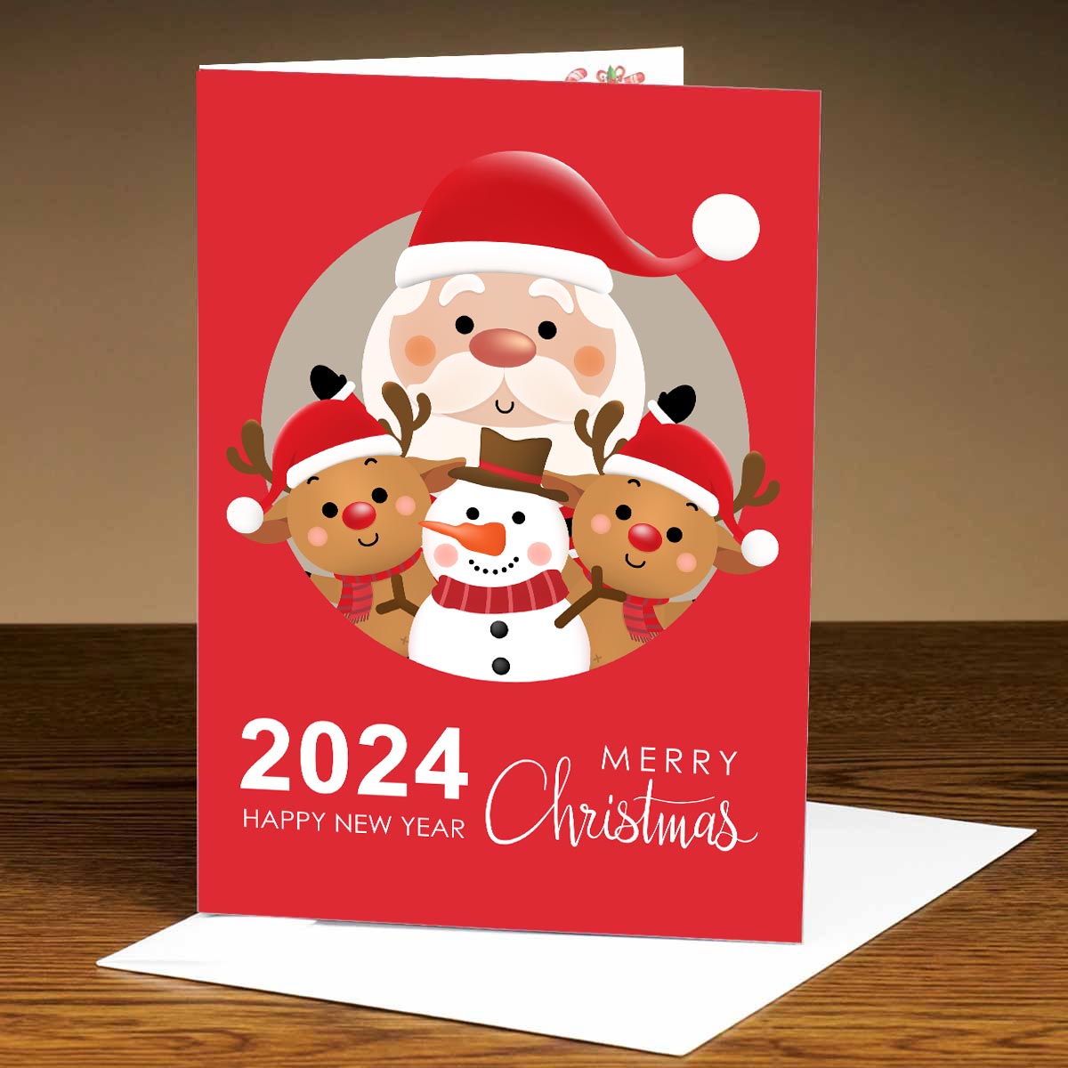 Merry Christmas & New Year Wishes Card-1