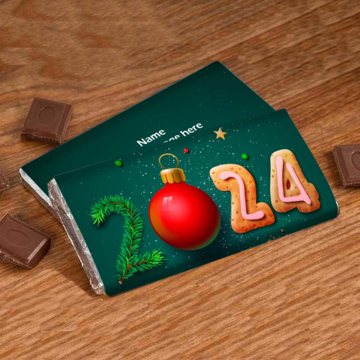 Personalised Chocolate Bar New Year