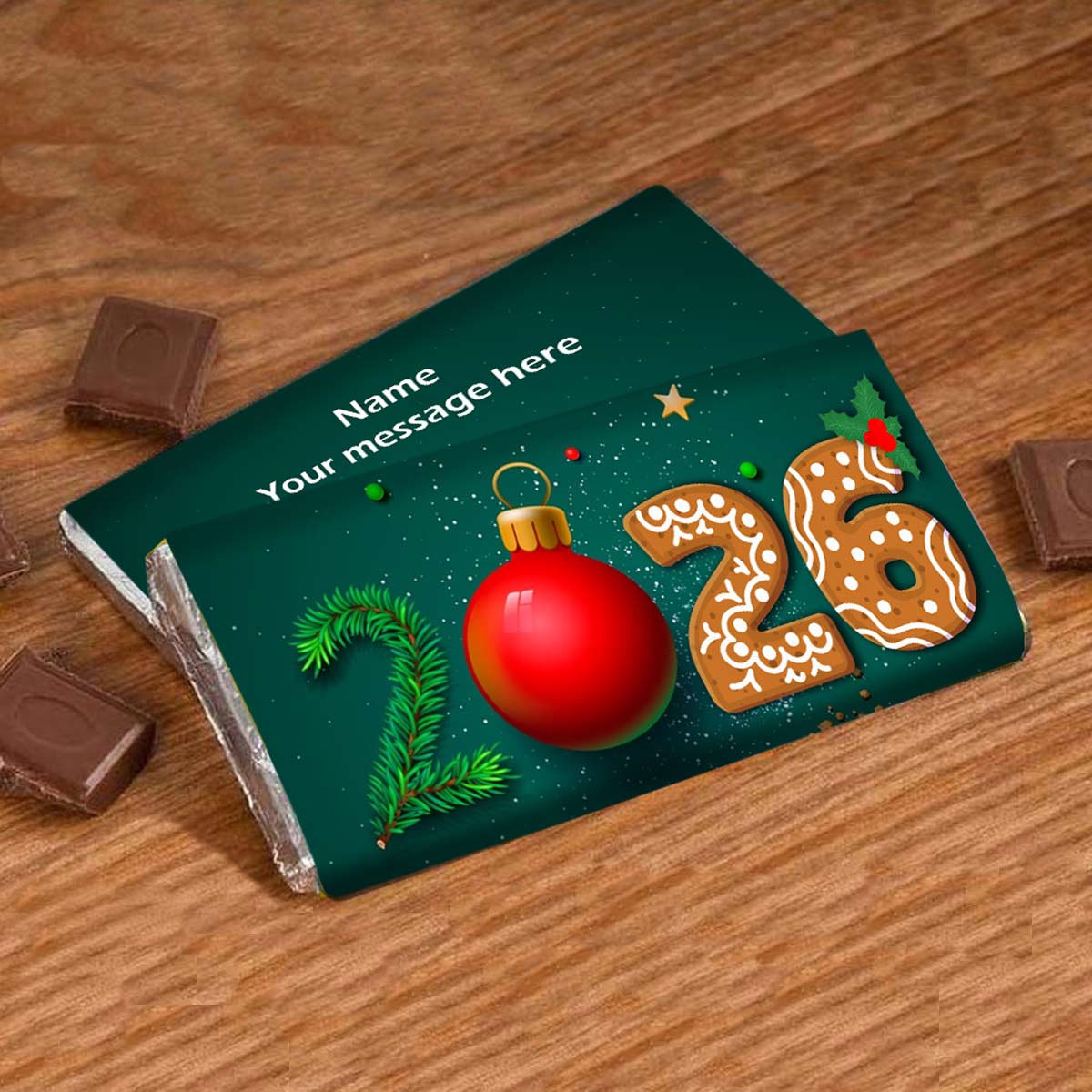 Personalised Chocolate Bar New Year