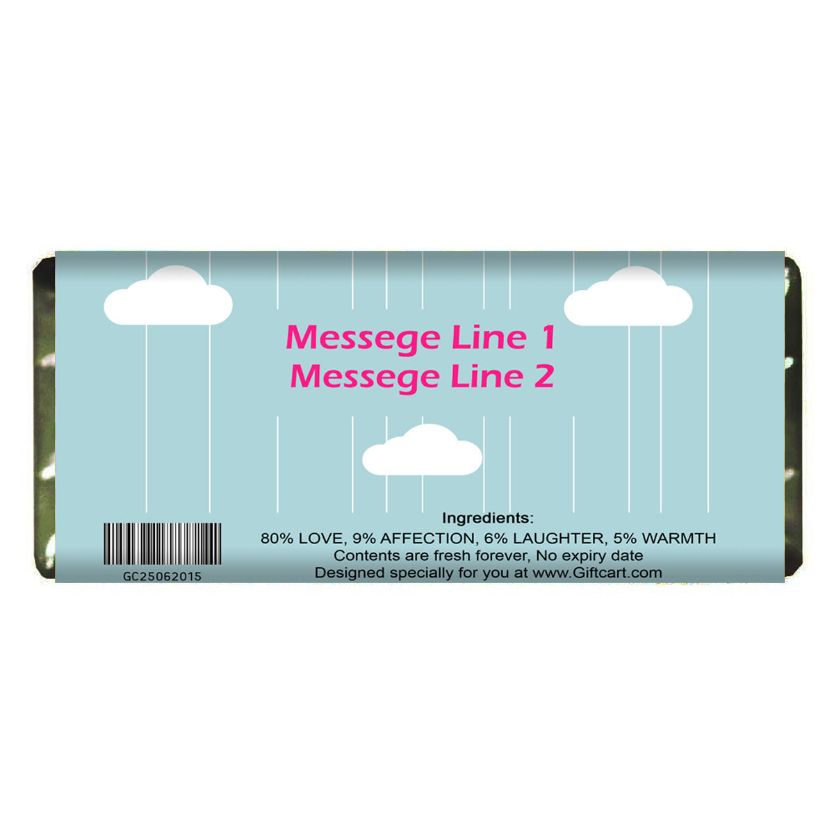Personalised Chocolate Bar New Year