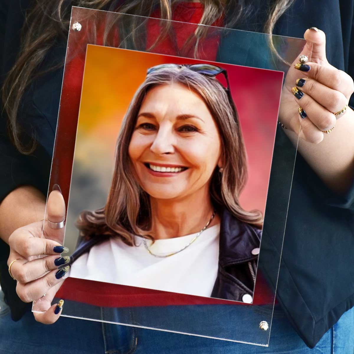 Customized Digital Portrait Photo Frame Gift For Mom 14