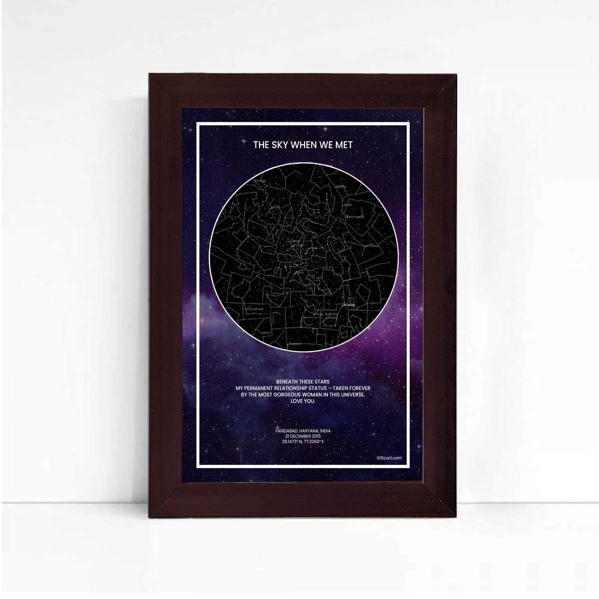 Personalized Sky Star Map For a Special Moment Galaxy