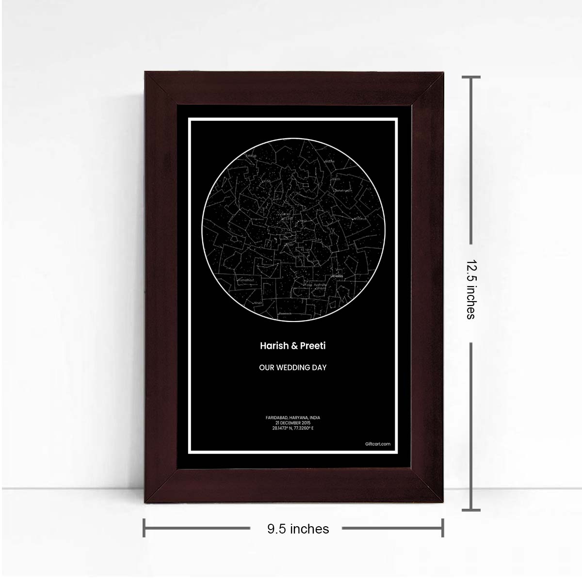 Personalized Sky Star Map For a Special Moment Named Black