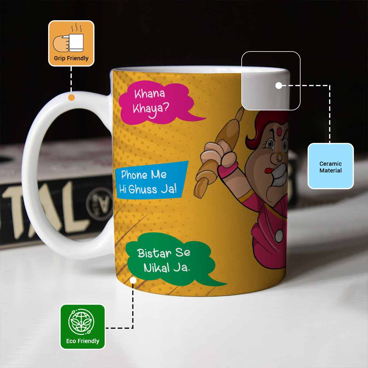 Great Indian Mother Coffee Mug Gift For Mom 4