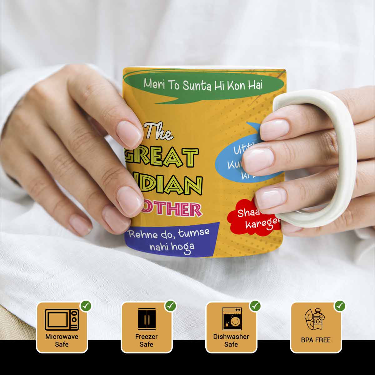 Great Indian Mother Coffee Mug Gift For Mom 3