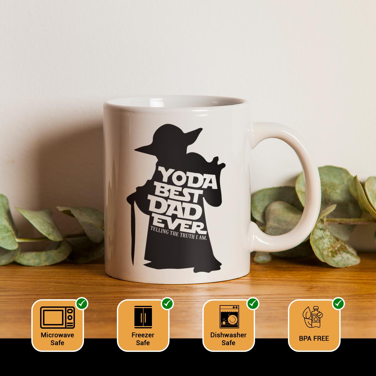 Yoda Best Dad Ever Coffee Mug