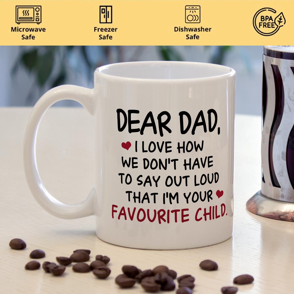 Dad's Favourite Child Coffee Mug Gift For Father 2