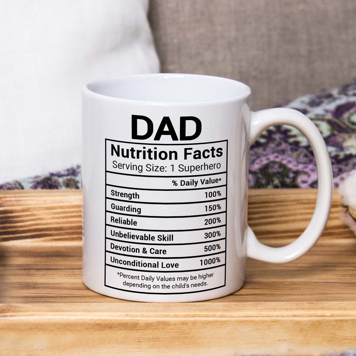 Dad Nutrition Facts Coffee Mug Gift For Father's Day 2