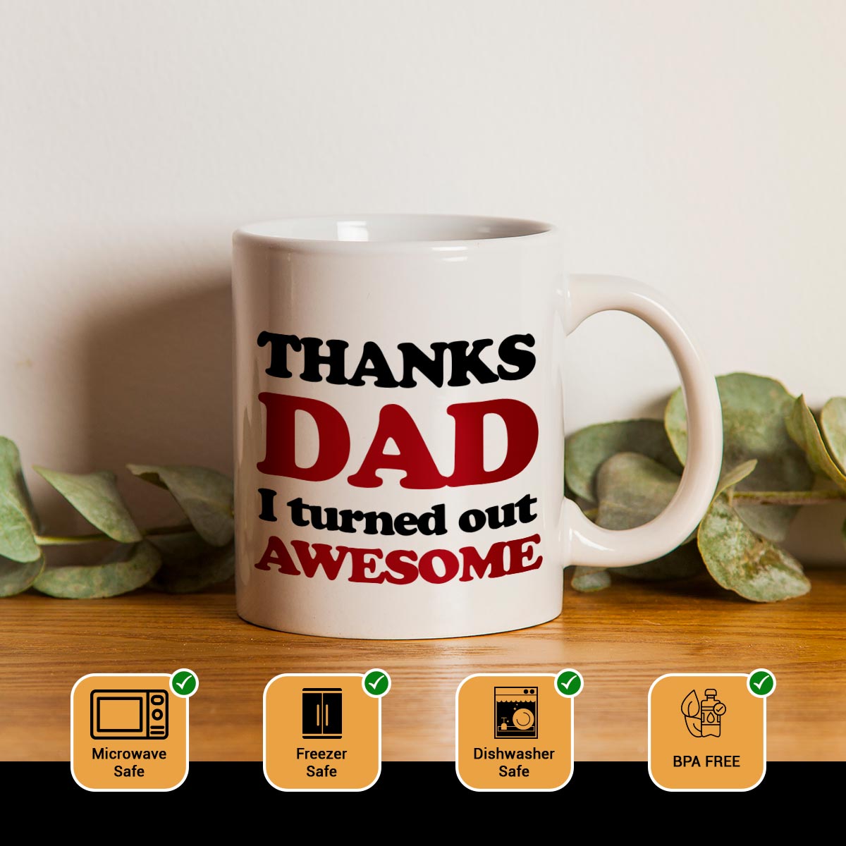 Thanks Dad Coffee Mug Gift For Father's Day 3