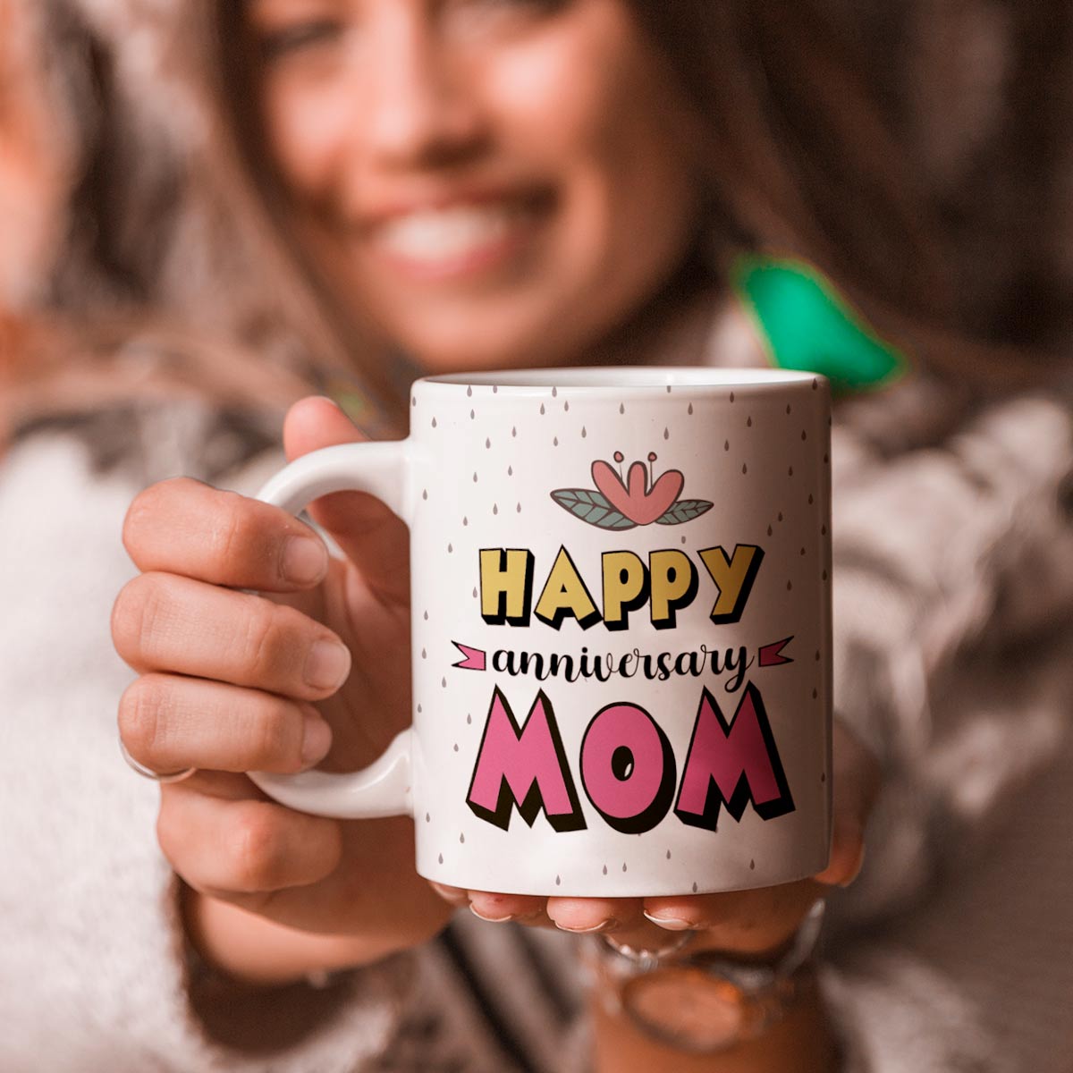 Set of 2 Best Mom & Dad Anniversary Coffee Mugs-2
