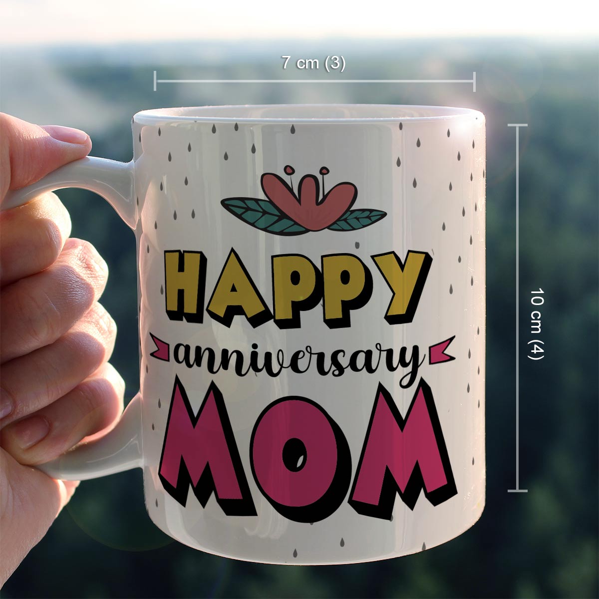Set of 2 Best Mom & Dad Anniversary Coffee Mugs-5