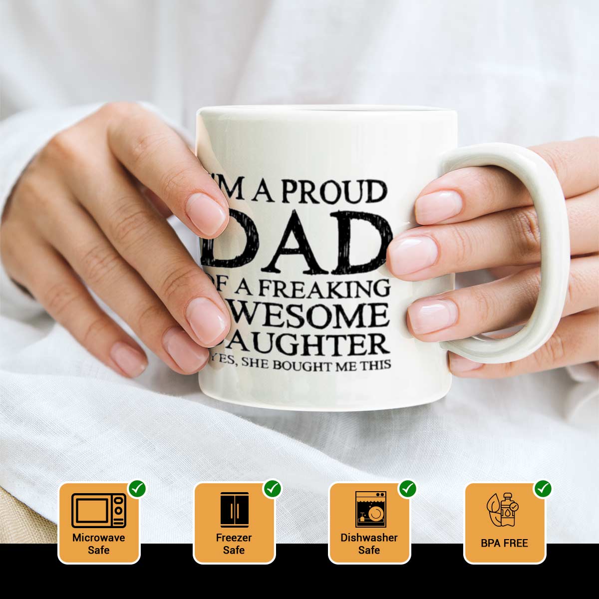 Proud Dad Of An Awesome Daughter Coffee Mug